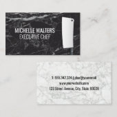 Cleaver Knife | Achtergrond marmer Visitekaartje (Voorkant / Achterkant)