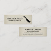 Cleaver Knife-pictogram Mini Visitekaartje (Voorkant / Achterkant)