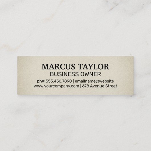 Cleaver Knife-pictogram Mini Visitekaartje (Achterkant)