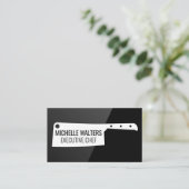 Cleaver Knife | Zwart gloss | Cultuur Visitekaartje (Staand voorkant)