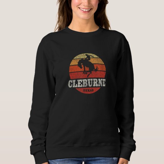 Cleburne TX Land Western Retro Trui (Voorkant)