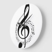 Clef 10,75" ronde acrylclicke klok (Hoek)
