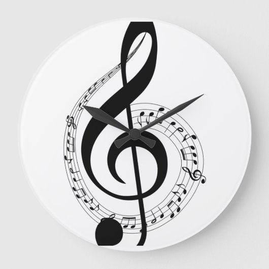 Clef 10,75" ronde acrylclicke klok (Voorkant)