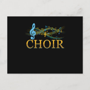 Clef Choir Muzieknoten Choral Chorus Singing Gift Briefkaart
