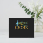 Clef Choir Muzieknoten Choral Chorus Singing Gift Briefkaart (Staand voorkant)