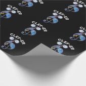 Clef-er Funny Music Pun Dark BG Cadeaupapier (Hoek)