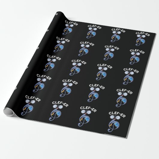 Clef-er Grappige Muziek Grappenmaker Cadeaupapier (Uitgerold)