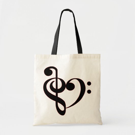 Clef Heart Bag Tote Bag (Voorkant)