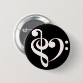 Clef Heart Button (Voorkant /achterkant)