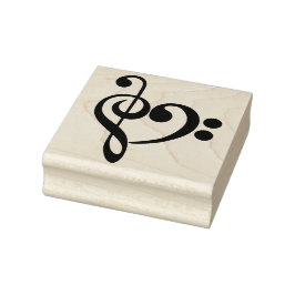Clef Heart Rubberstempel
