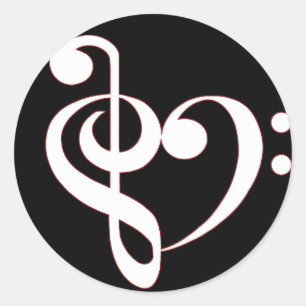 Clef Heart Sticker