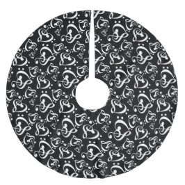 Clef Hearts muziek thema zwart-wit Kerstmis Kerstboom Rok