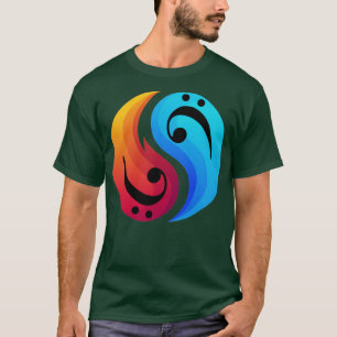 Clef Yin en Yang Bass Guitar T-shirt
