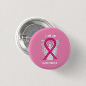 Cleft Lip Awareness Hot Pink Ribbon Angel Buttonne Ronde Button 3,2 Cm (Voorkant /achterkant)