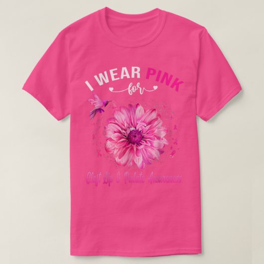 Cleft Lip & Palate AwarenessI Draag Gele Hummingb T-shirt (Design voorkant)