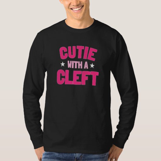 Cleft Lip Palate Hare Lip Sterke glimlach Roze war T-shirt (Voorkant)