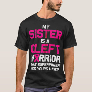 Cleft Palate Lip die sterke Bewustmaking Zip uitvo T-shirt
