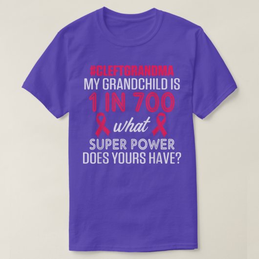 Cleft Palate Lip Grandma 700 Strong Awareness T-Sh T-shirt (Design voorkant)