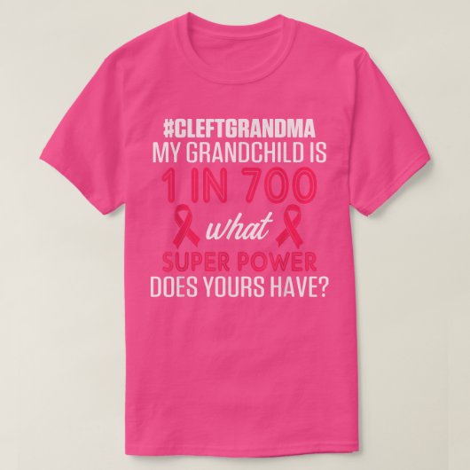 Cleft Palate Lip Grandma 700 Strong Awareness T-Sh T-shirt (Design voorkant)