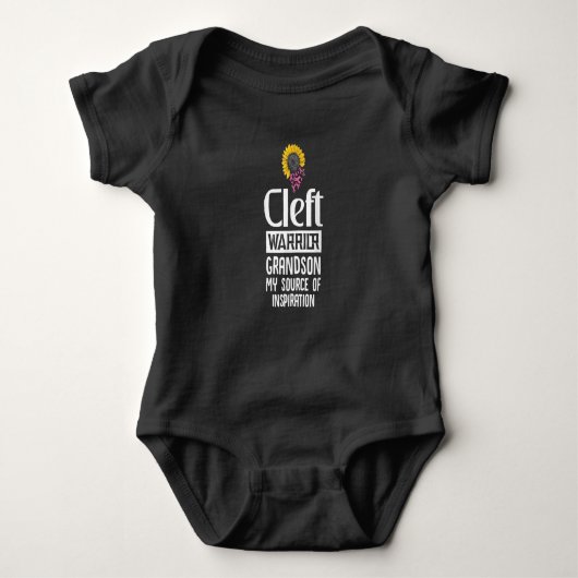 Cleft Palate Lip Grandson Strong Awareness Gift Romper (Voorkant)