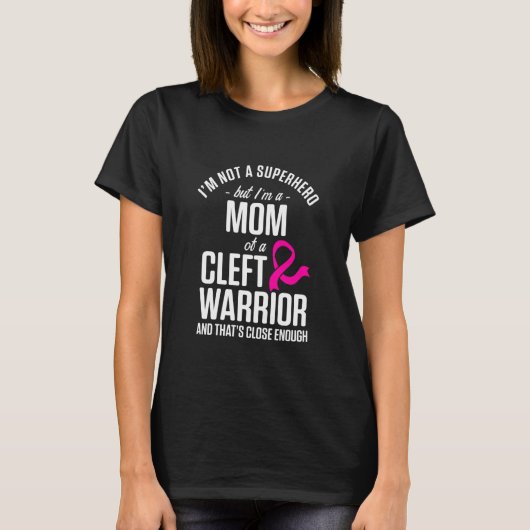 Cleft Palate Lip mam Hero Cleft Sterke Bewustheid T-shirt (Voorkant)
