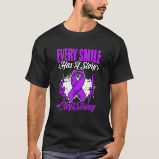 Cleft Strong Cleft Warrior Cleft Craniofacial Awar T-shirt