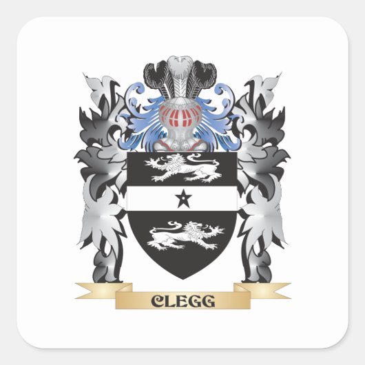 Clegg Wapenschild - Family Crest Vierkante Sticker (Voorkant)