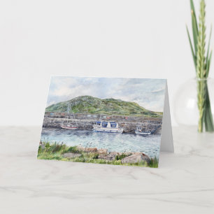 Cleggan Harbour, Connemara, County Galway Feestdagen Kaart
