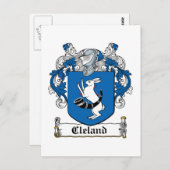 Cleland Family Crest Briefkaart (Voorkant / Achterkant)