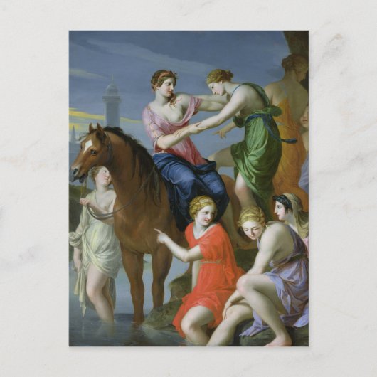 Clelia die de Tiber passeert Briefkaart (Voorkant)