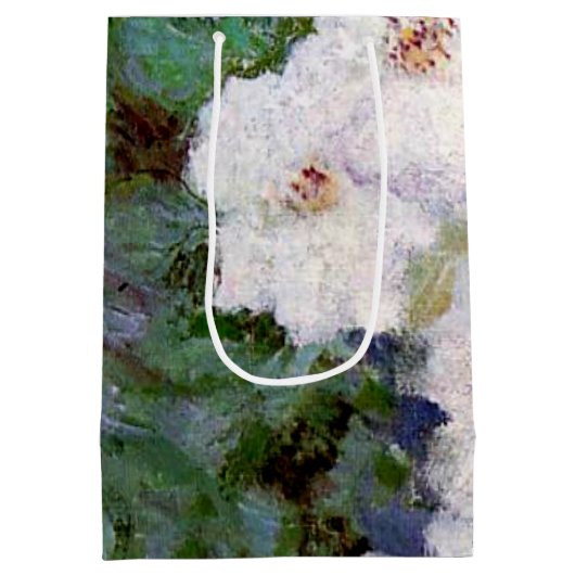 Clematis, 1887 schilderij van Claude Monet Medium Cadeauzakje (Achterkant)