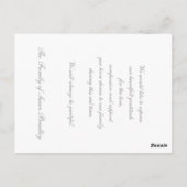 Clematis 1b Memorial Sympathy Dank u Briefkaart (Achterkant)