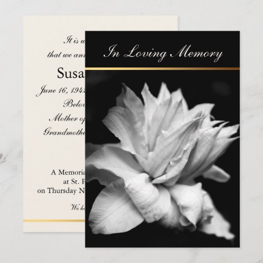 Clematis 1c begrafenismonument kaart (Voorkant / Achterkant)