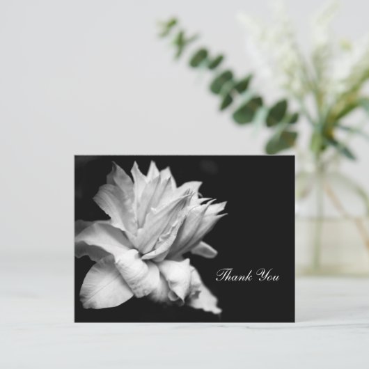 Clematis 1c Memorial Sympathy Dank u Briefkaart (Staand voorkant)