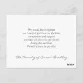 Clematis 2a Bloemen BW Foto Sympathie Dank u Briefkaart (Achterkant)