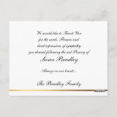 Clematis 3c Floral B&W Foto Sympathy Dank u Briefkaart (Achterkant)