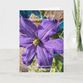 Clematis - Aangepast Jubileum voor het 8e huwelijk Kaart (Voorkant)