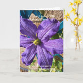 Clematis - Aangepast Jubileum voor het 8e huwelijk Kaart (Gele Bloem)