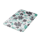 Clematis Blauwgroen Floral Pattern Badmat (Gekanteld)