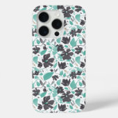 Clematis Blauwgroen Waterverf bloemenpatroon Case-Mate iPhone Case (Achterkant)