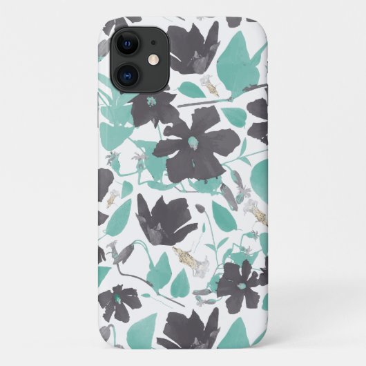 Clematis Blauwgroen Waterverf Case-Mate iPhone Case (Achterkant)