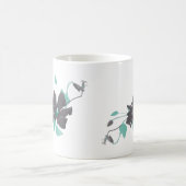 Clematis Blauwgroen Waterverf Floral Koffiemok (Center)