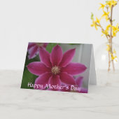 Clematis, blije Moederdag Kaart (Gele Bloem)