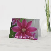 Clematis, blije Moederdag Kaart (Voorkant)