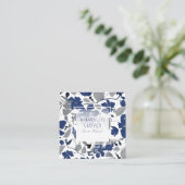 Clematis bloeiende blauwe grijze wijnstok vierkante visitekaartje (Staand voorkant)