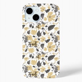 Clematis Bloeiende Gouden Gele Vine Bloemen iPhone 15 Case