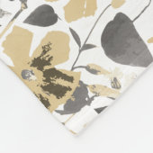 Clematis Bloeiende Goudgrijze Waterverf Vine Fleece Deken (Hoek)