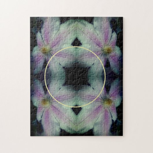 Clematis bloemblaadjes Abstract Voeg je foto toe Legpuzzel (Verticaal)