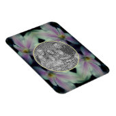 Clematis bloemblaadjes Abstract Voeg je foto toe Magneet (Rechterzijde)