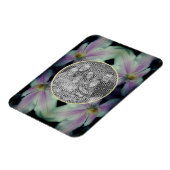 Clematis bloemblaadjes Abstract Voeg je foto toe Magneet (Linkerzijde)